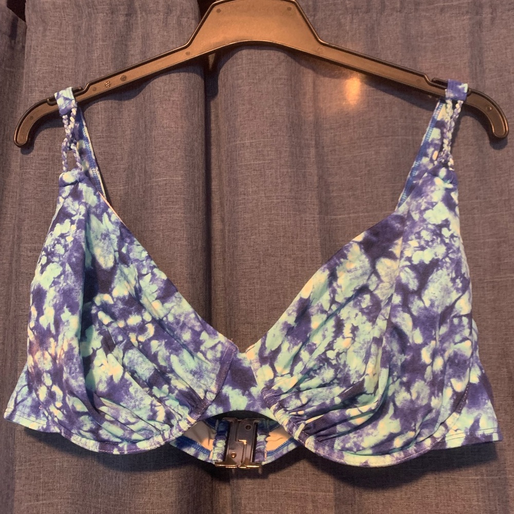 Swimsuits 4 All 20W underwire blue bikini top